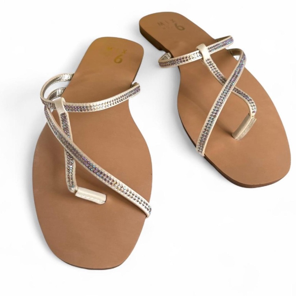 Strappy Rhinestone Sandals - Picture 2 of 2
